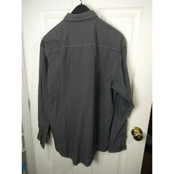 Michael Brandon Long Sleeve Grey Button Up Shirt. Size XL - Picture 12 of 12